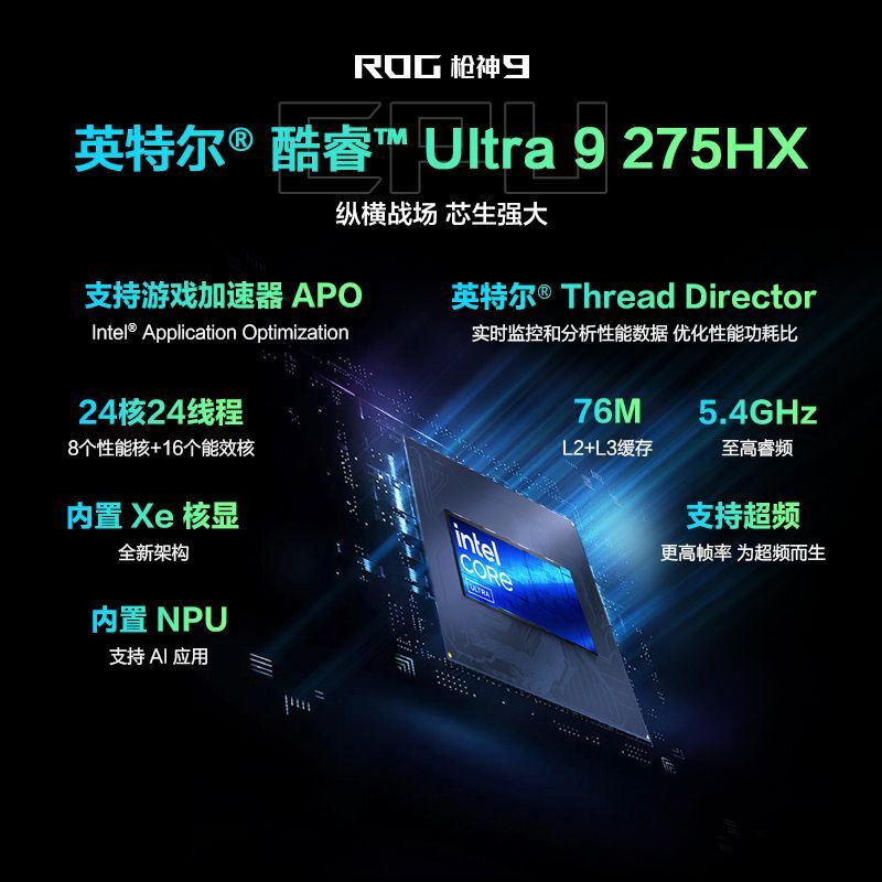 华硕(ASUS)玩家国度 ROG枪神9 16英寸 星云屏游戏本笔记本电脑 定制(Ultre9-275HX 液金导热 64G 2T RTX5060 2.5K 240Hz)高清大图