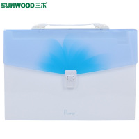 三木(SUNWOOD)EX4339 A4/12格风琴包2个装 Flower系列手提式文件包 试卷袋 多层文件袋 资料包