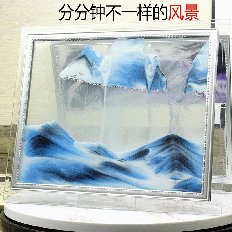 沙画摆件沙漏创意礼品家居摆设办公桌面装饰品艺术办公室工艺书桌