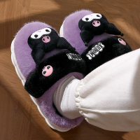 安尚芬 M-6595-布艺女 紫黑【库洛米】 40-41