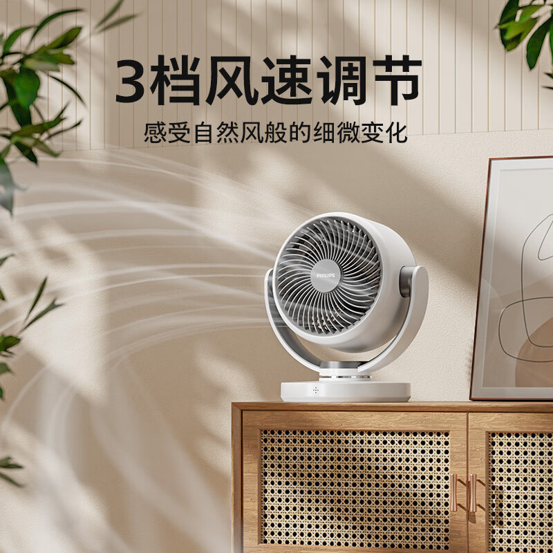 飞利浦(PHILIPS)空气循环扇家用台式电风扇节能大风量电扇客厅桌面小风扇宿舍台扇换气扇落地扇ACR2122DV高清大图