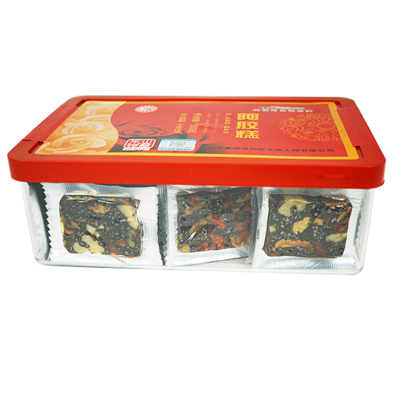 鲁仁阿胶固元糕1000g装 送礼袋阿胶糕即食阿胶糕方便即食阿胶膏东阿特产500g*2盒