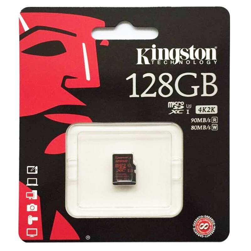金士顿(Kingston)128GB Class10 TF(Micro SD)读90MB/s写80MB/s高速存储卡