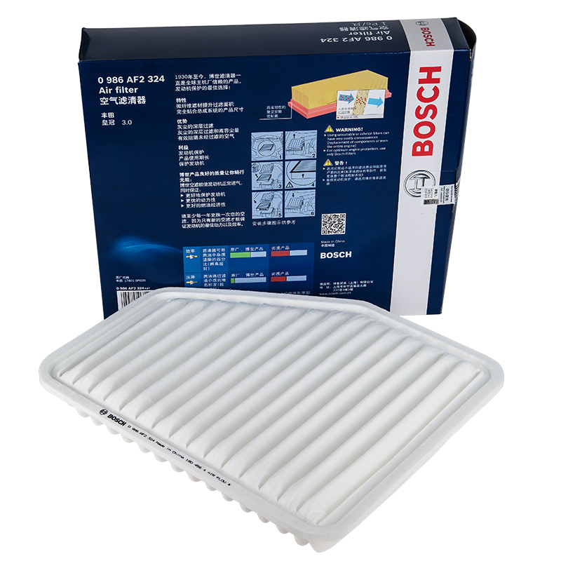 博世(BOSCH)空气滤清器0986AF2324(丰田皇冠2.5(发动机5GRFE)/皇冠3.0(发动机3GRFE))