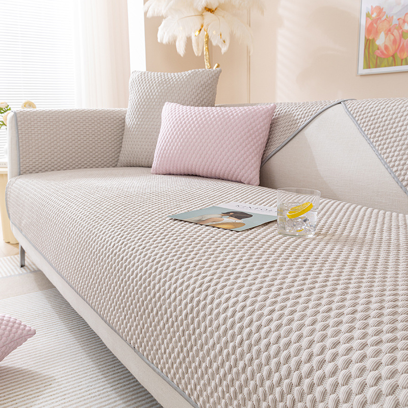 幸福派 沙发保护防滑套罩沙发垫简约盖布凉豆豆科技防滑凉席坐垫沙 发套罩高清大图