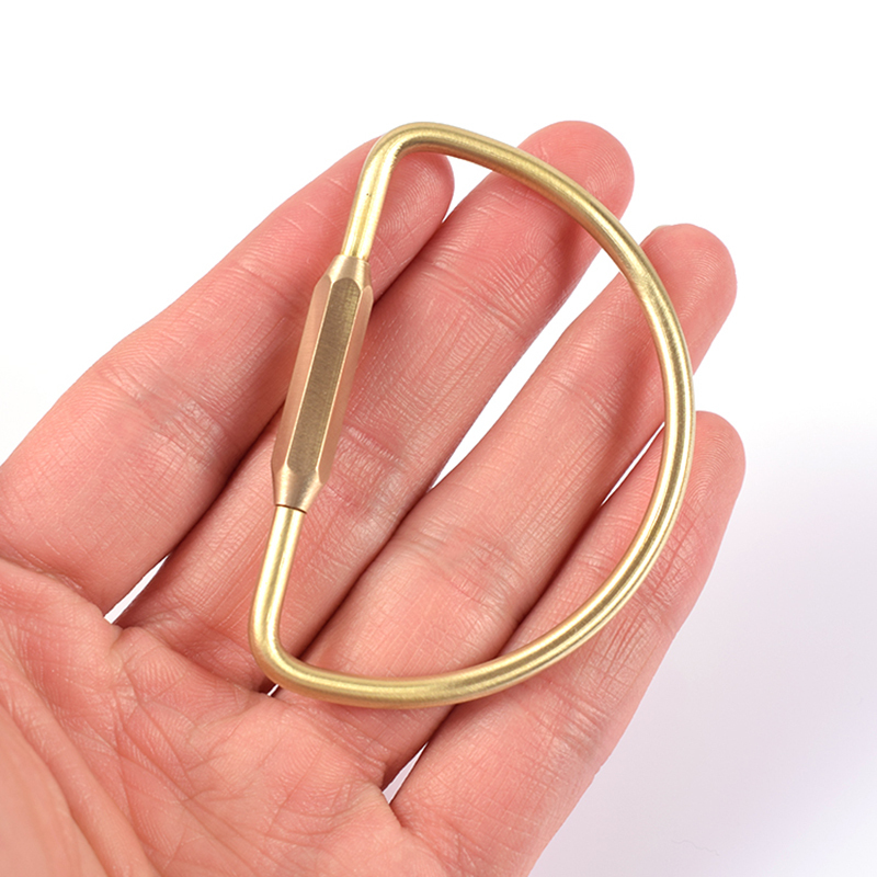 黄铜钥匙扣 黄铜钥匙挂环 男女汽车钥匙扣金属钥匙圈大环 钥匙扣大