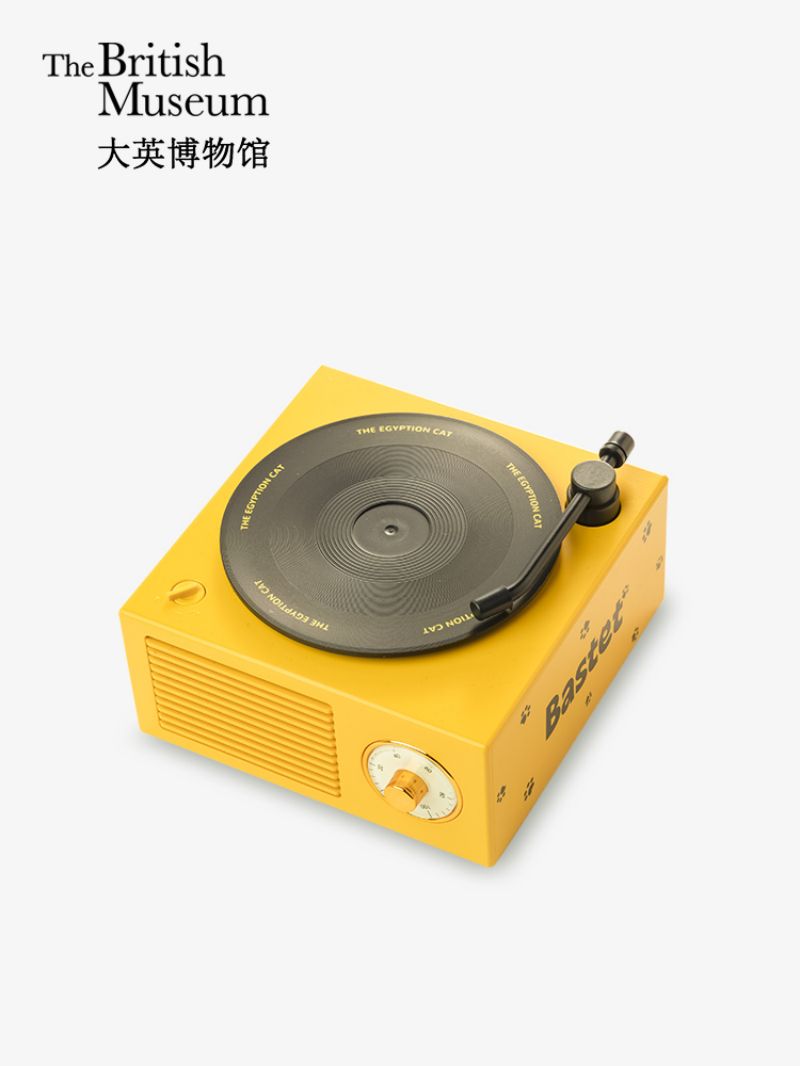 大英博物馆安德森猫和她的朋友们系列巴斯特萌猫复古仿黑胶唱片机蓝牙音响高清大图