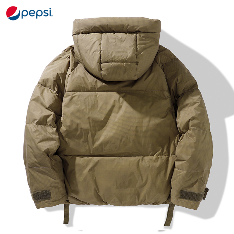 Pepsi/百事 男女同款休闲时尚潮流宽松卫衣羽绒服FZP40A3745 90白鸭绒