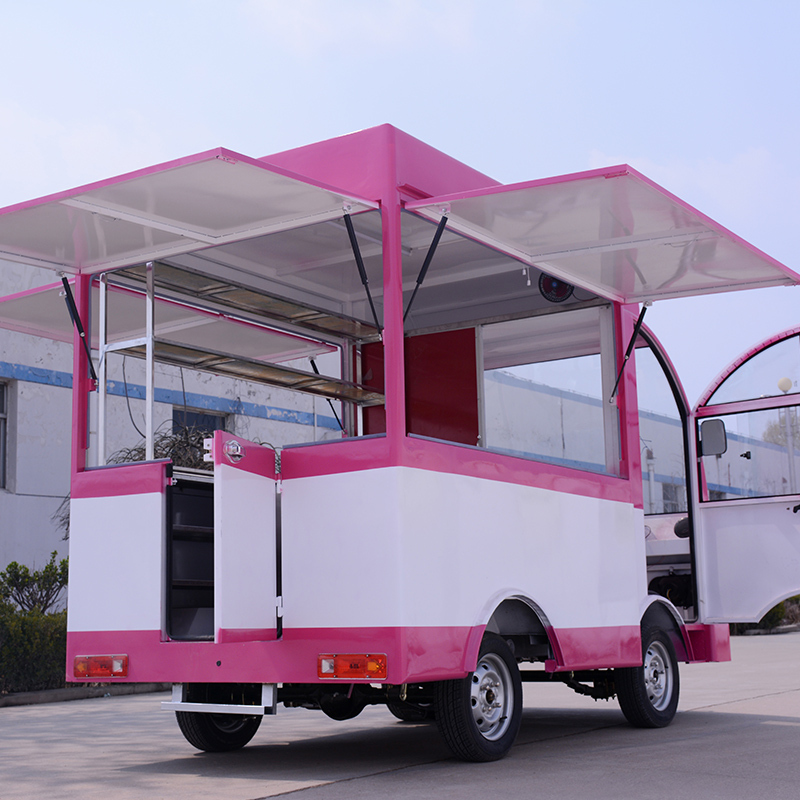 流动古达小吃车多功能餐车移动商用摆摊美食车小推车电动四轮中巴房车