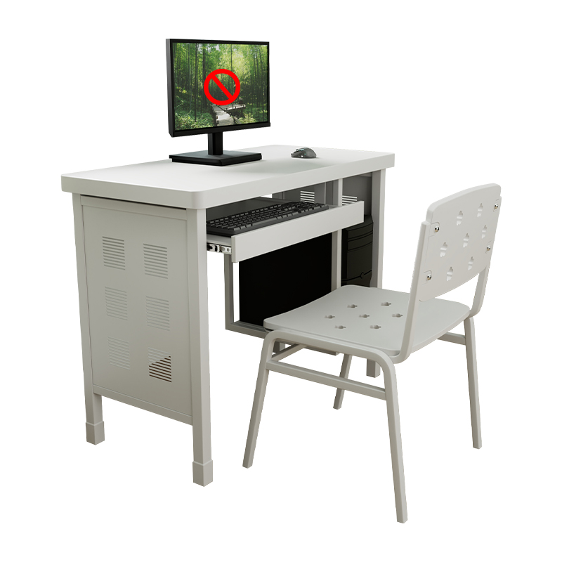 臻远ZYJ-05钢制电脑桌椅组合办公桌椅 一桌一椅