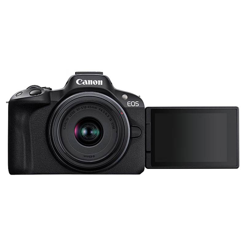 佳能(Canon)EOS R50 小型便携 搭载多种智能化自动拍摄功能 RF-S18-45镜头 微单数码套机 白色