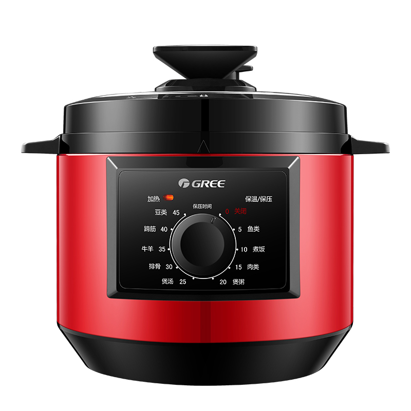 格力(gree)电压力锅 cy-40x66 小型迷你 9重保护 一键排气 4l高压锅