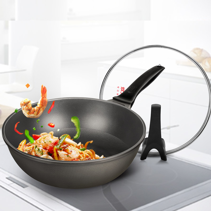 炊大皇(COOKER KING)炒锅 C32J 不粘锅炒锅32cm少油烟家用锅具 真不粘炒锅炒菜锅电磁炉燃气通用32cm高清大图