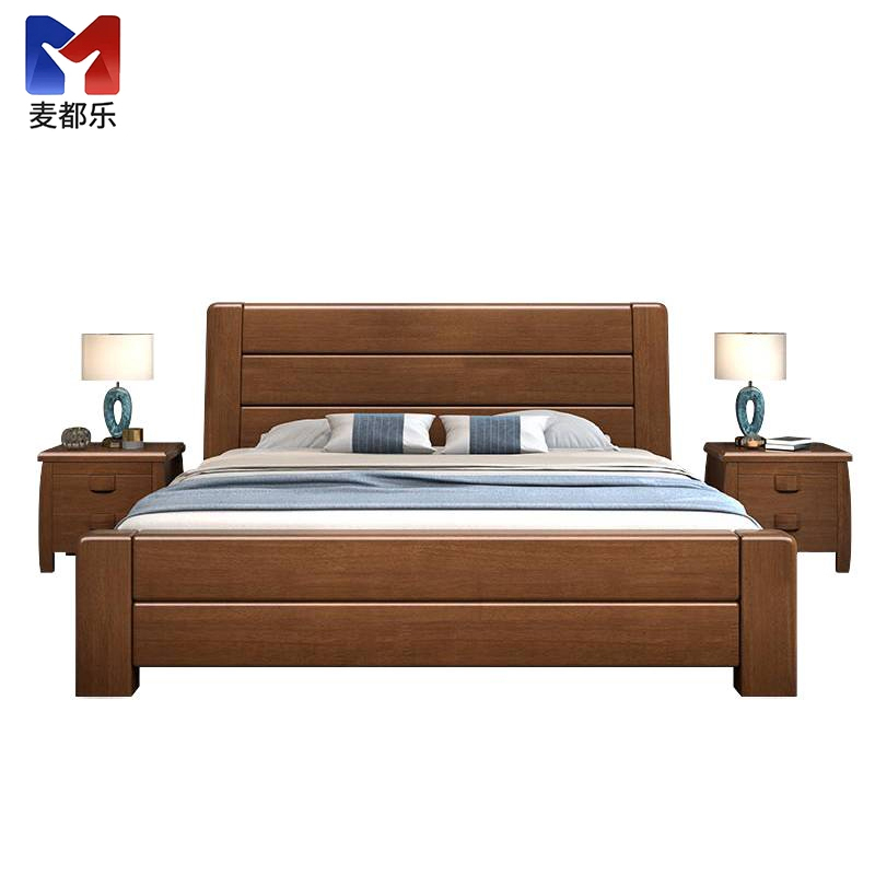 麦都乐 中式实木床 1200x2000x950mm 张高清大图