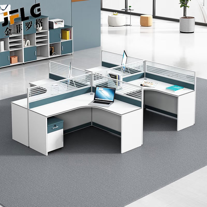 苏宁 金菲罗格 办公家具 简约现代桌员工屏风电脑桌不含柜 一字型单人位高清大图