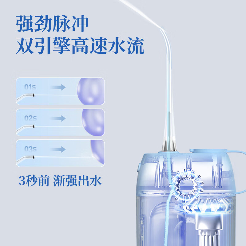 敲打熊便携式冲牙器mini1樱花粉高清大图