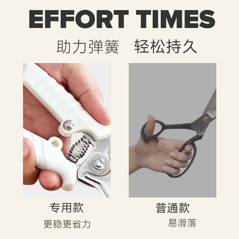 温仑山鹅卵石厨房剪刀家用剪子剪肉食物剪子鸡骨剪厨房剪冰川白高清大图