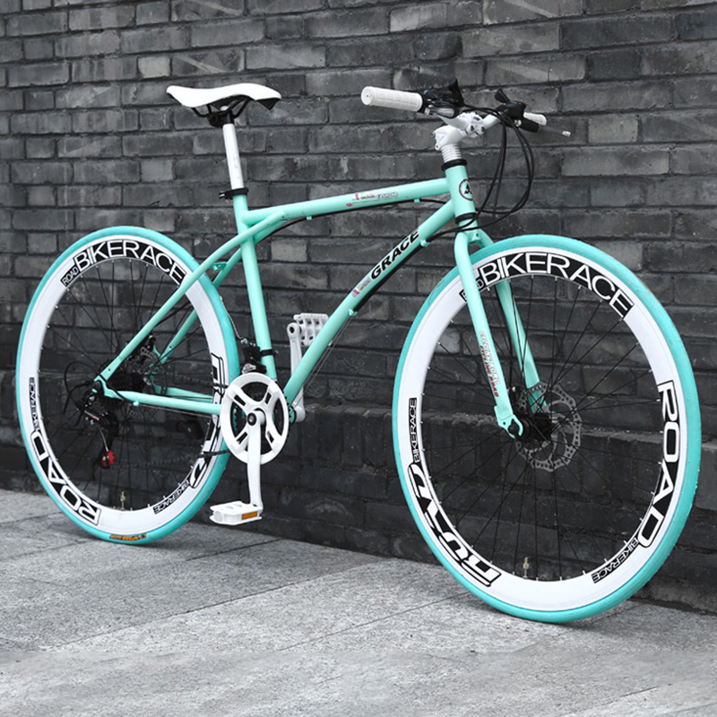 死飞自行车变速活飞单车实心胎网红公路赛车轻便学生男女成人跑车