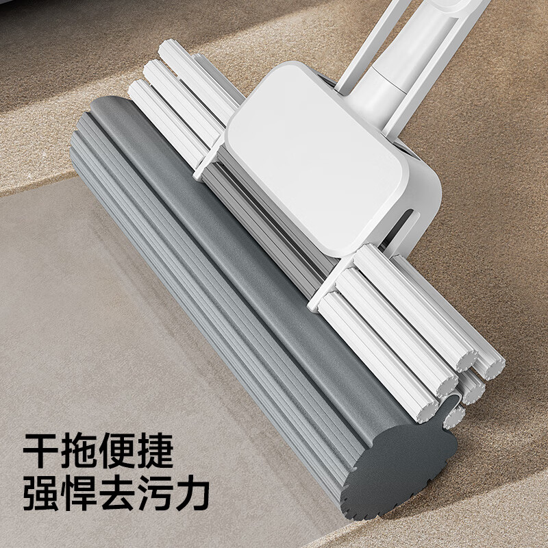五月花海绵拖把38cm2布家用拖布一拖净款免手洗强吸水胶棉拖把速软胶棉高清大图