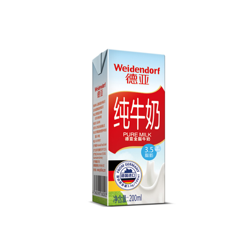 德亚 纯牛奶200ml*12