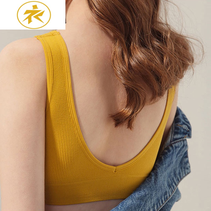 ideamini内衣女宽肩带垫学生高中少女抹胸无钢圈美背运动文胸裹胸背心