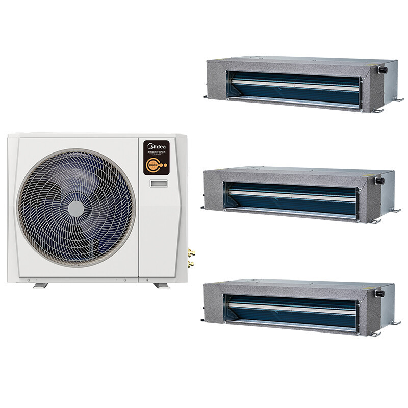 家用变频冷暖 多联机一拖三 裸机价视频介绍_美的(midea) 中央空调多