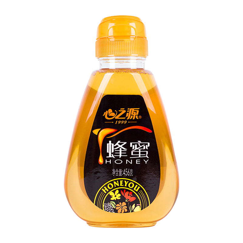 心之源百花蜂蜜纯正天然农家自产小瓶包装挤压瓶456g视频