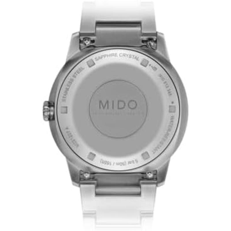 Mido女款蓝色表盘mm圆形自动机械手表 优雅时尚防水设计高清大图