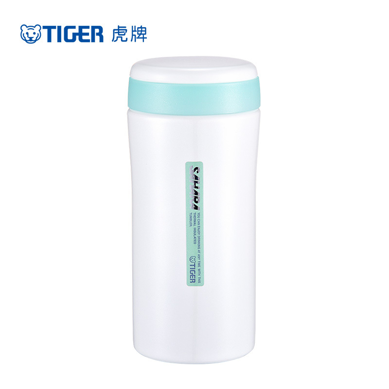 虎牌(tiger)真空保温杯MMK-A35C 350ml 透明绿GA 不锈钢男女便携办公水杯无缝焊接杯子