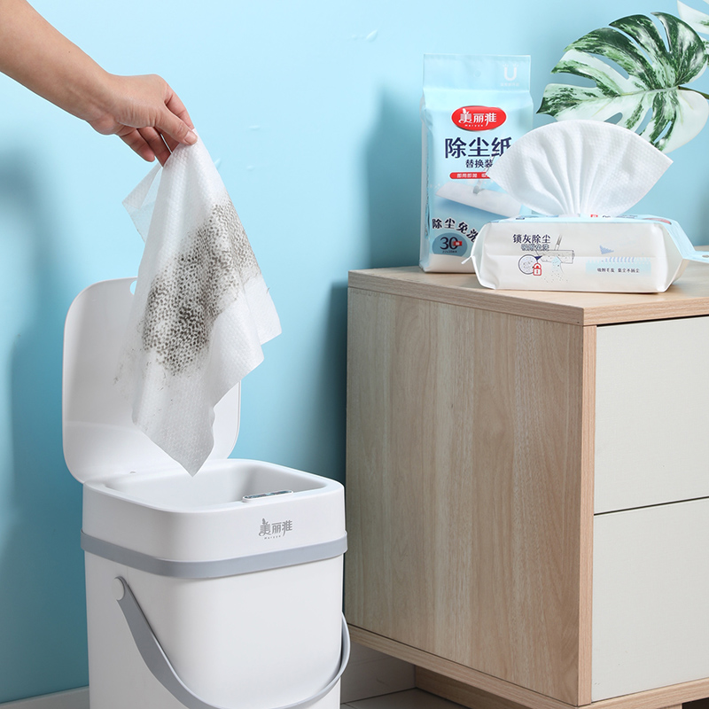 美丽雅 静电拖把除尘纸一次性懒人抹布吸尘纸38*22cm*30片 13742高清大图