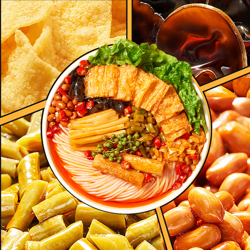 螺霸王 经典螺蛳粉原味辣味6袋组合装(330g经典原味*2+370g加辣加臭*2+315g麻辣味*2)柳州特产酸辣米线高清大图