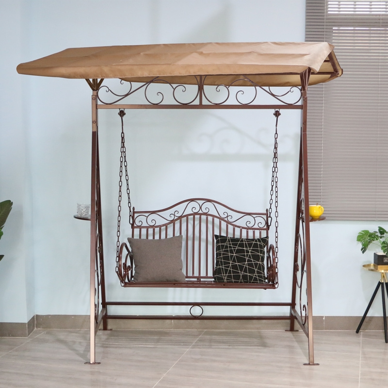 定制户外秋千椅铁艺摇摇椅闪电客欧式吊椅室外庭院摇篮双人吊床公园