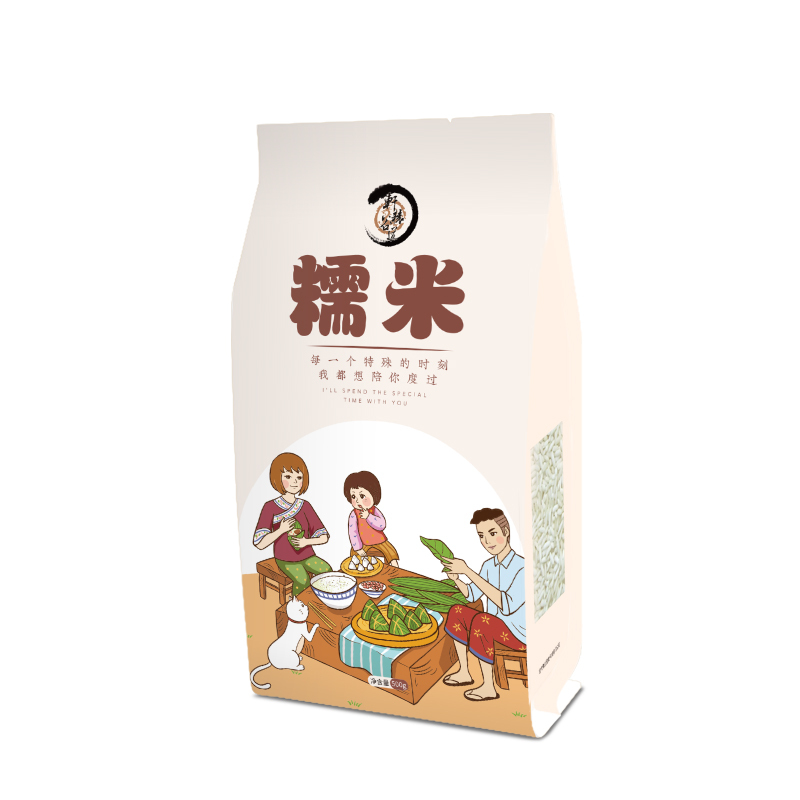[临期清仓]轩辕谷道 圆糯米500g东北白糯米熬粥米粘糯米包粽子米1斤袋装