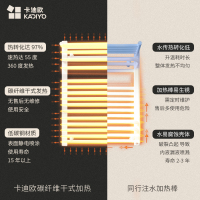 卡迪欧(KADIYO) 201C电热毛巾架家用卫生间置物架壁式毛巾挂架浴室加热烘干架厕所智能碳纤维发热小背篓