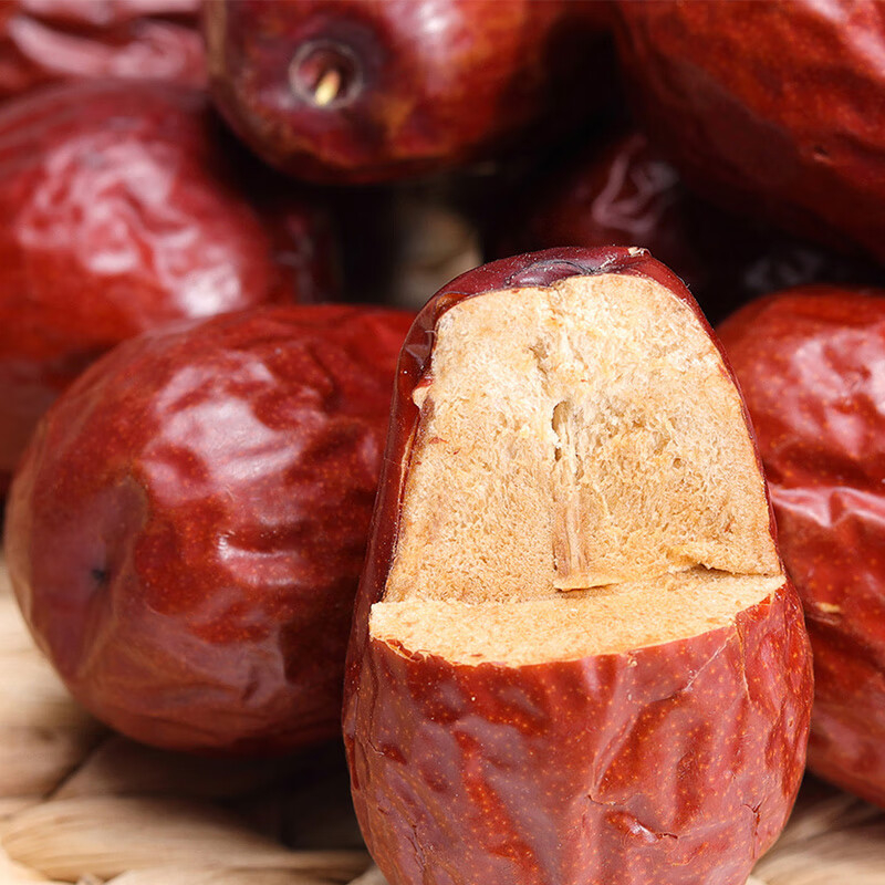 绿帝新疆贡枣软糯香甜果皮光滑自然枣香果肉饱满绵密大小均匀450g高清大图