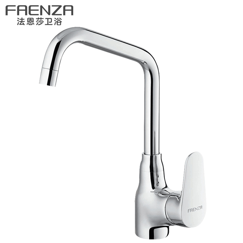 法恩莎卫浴FAENZA 铜镀铬菜盆水槽龙头厨房水龙头F5A8802C