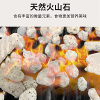 明档ED900系列电热火山石烧烤炉连柜座800*900*850+120mm/24KW/380V