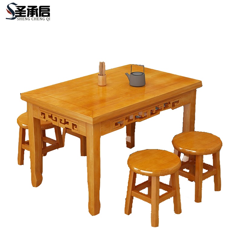 圣承启餐桌1.6米套高清大图