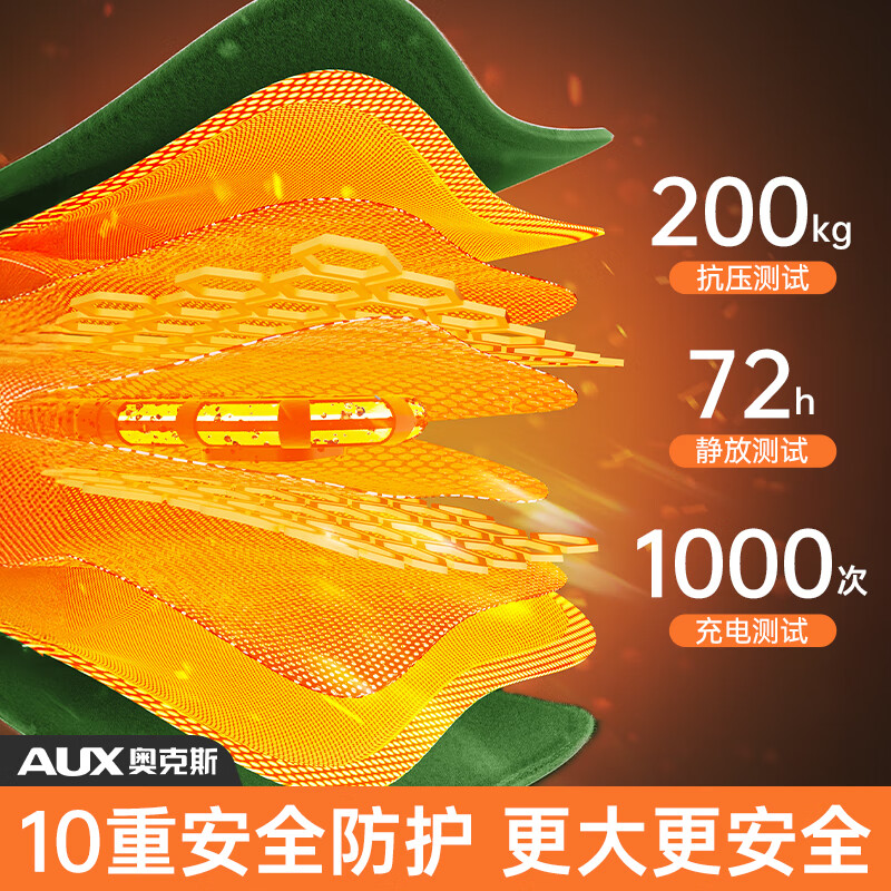 奥克斯电热水袋充电暖水袋电暖手宝热暖宝宝防爆2025新款(长款双插湖蓝)高清大图