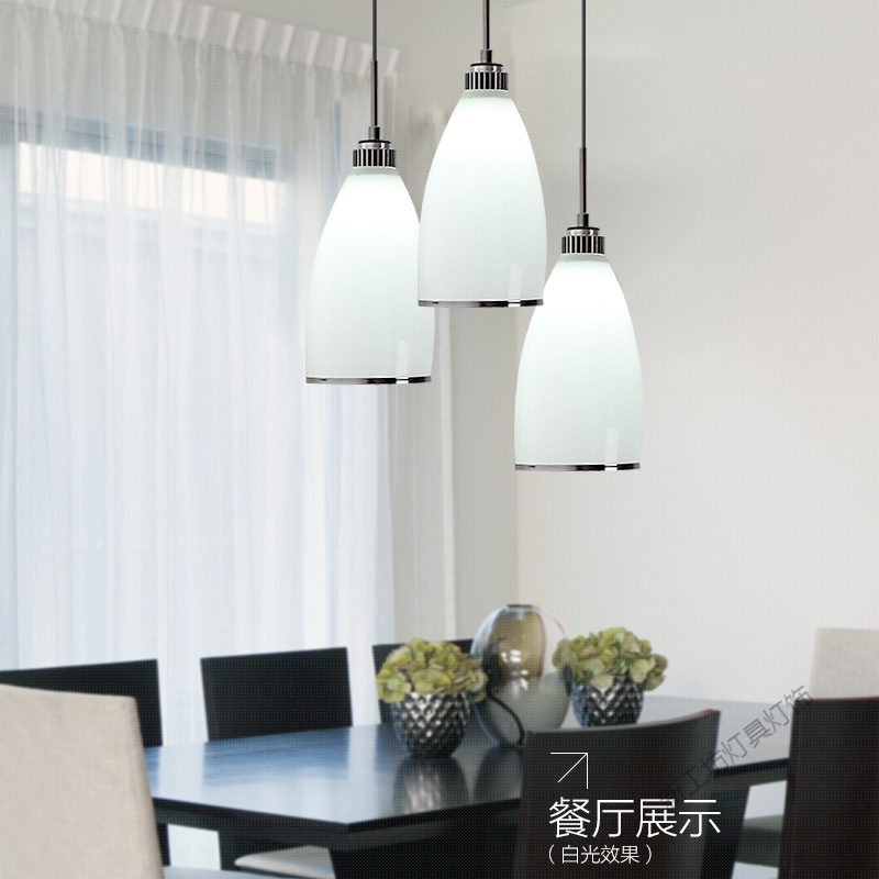 苏宁放心购 餐厅吊灯三头现代简约圆形创意餐桌北欧个性家用饭厅吧台led灯具高清大图