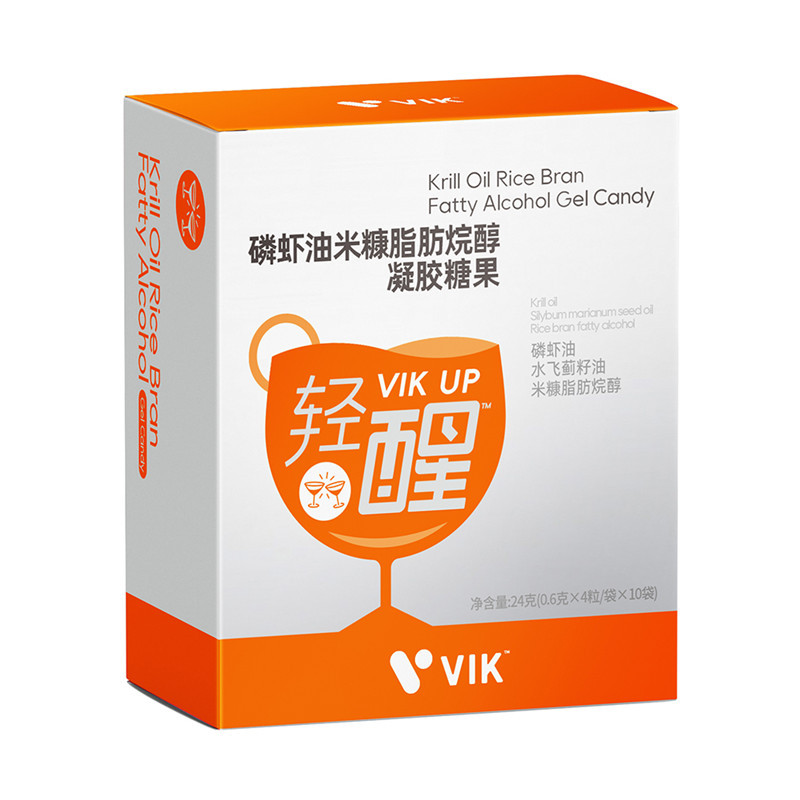 VIK UP轻醒 磷虾油米糠脂肪烷醇凝胶糖果痛快畅饮40粒