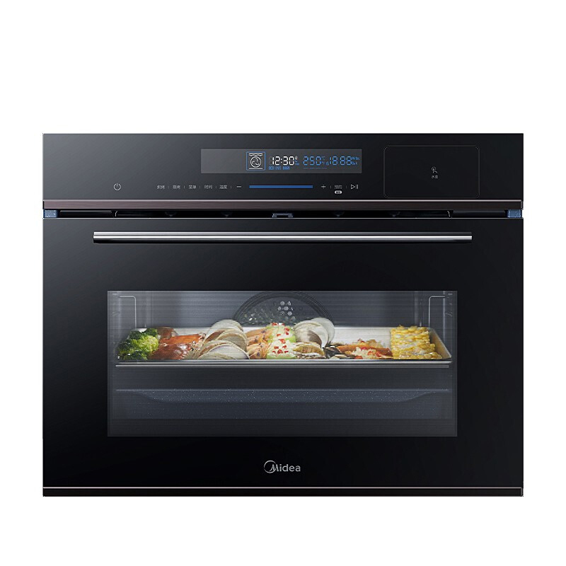 美的(Midea)嵌入式蒸烤一体机BS5051W 家用智能多功能蒸箱烤箱二合一 APP操控 50L大容量搪瓷内胆均匀烘烤