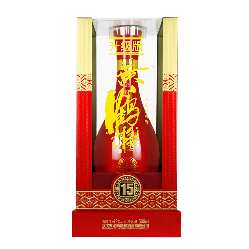 黄鹤楼 生态原浆15 42度 500ml*6 箱装 兼香型白酒