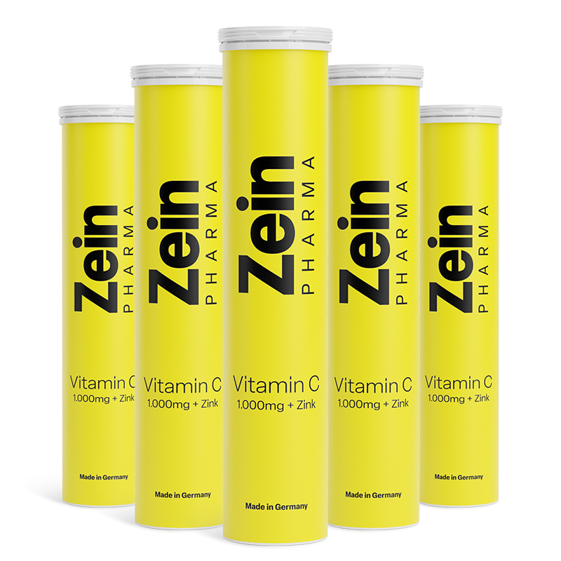 德国进口 Zeinpharma ZP维生素C+锌泡腾片 补充VC维他命高浓度彩恩补锌提升健康增强疫免力非咀嚼 20片/支高清大图