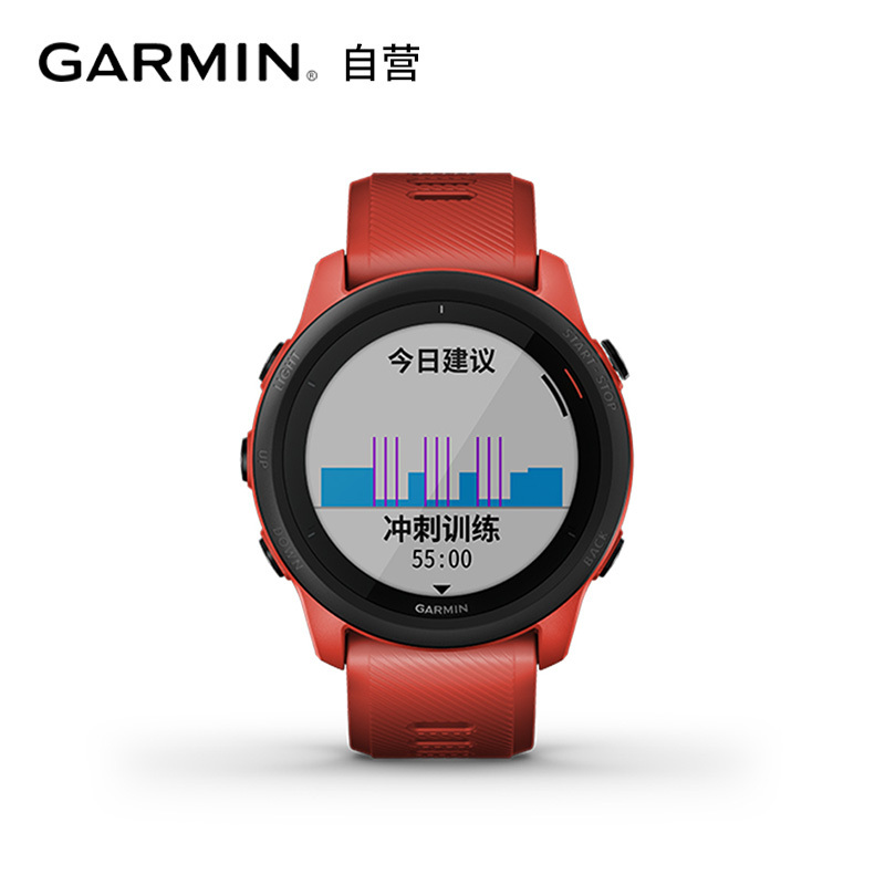 Garmin佳明Forerunner 745GPS智能跑步手表铁三游泳骑行支付血氧运动健康生活腕表 甜柚红