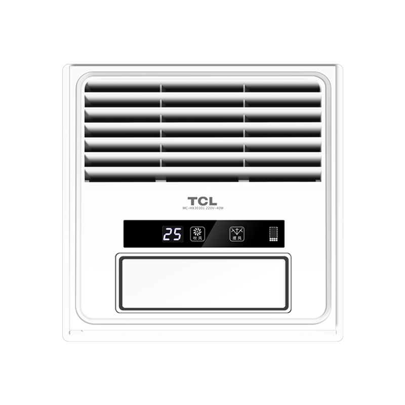 TCL集成吊顶嵌入式多吊顶适用智能凉霸厨房电风扇HX30301无线遥控卫生间浴室适用垂直吹风空气静音耐用