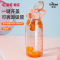 希乐大容量水杯女生高颜值tritan吸管杯子便携夏季塑料运动大水壶2.0L XL-2219