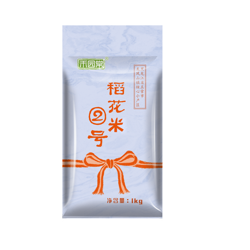 禾园常黑龙江大米东北大米稻花香 2号1KG 非真空