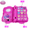 公主化妆车女孩彩妆盒儿童装扮化妆品手提箱套装过家家玩具 冰雪公主3层化妆车