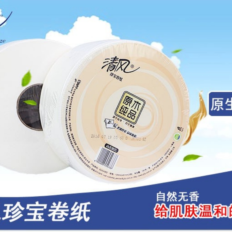 清风大卷纸BJ02A1C厕纸800克3层200米商用厕所大盘卫生纸12卷高清大图